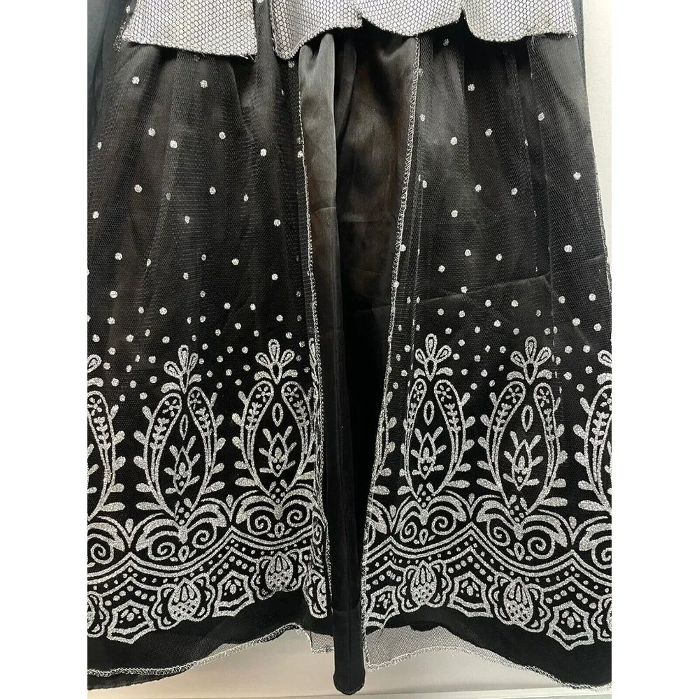Girls' Gothic Queen Halloween Costume Dress Size Medium 10-12 Years